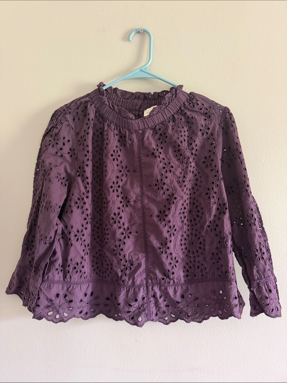 Jennifer and grace Purple lace Peasant Blouse